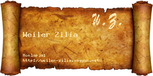 Weiler Zilia névjegykártya